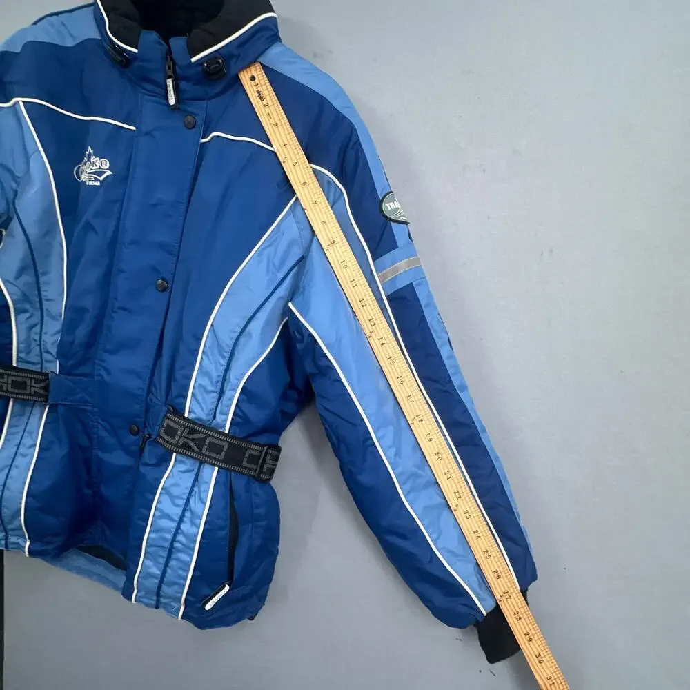 VTG Y2K Choko Trail Star Ski Jacket Womens L Blue Snowmobile Gorpcore Snowboard
